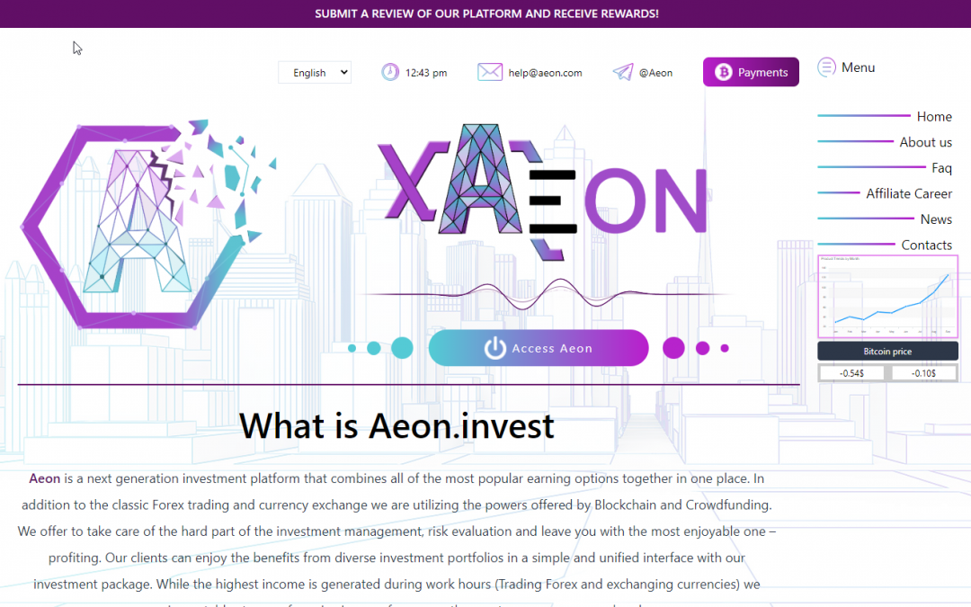 Aeon Invest – HYIP Template :  ID – 20