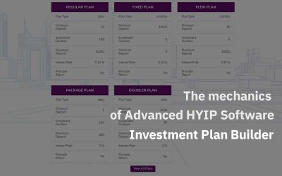 The mechanics of Advanced HYIP Software – Part 1: Investment Plan Builder