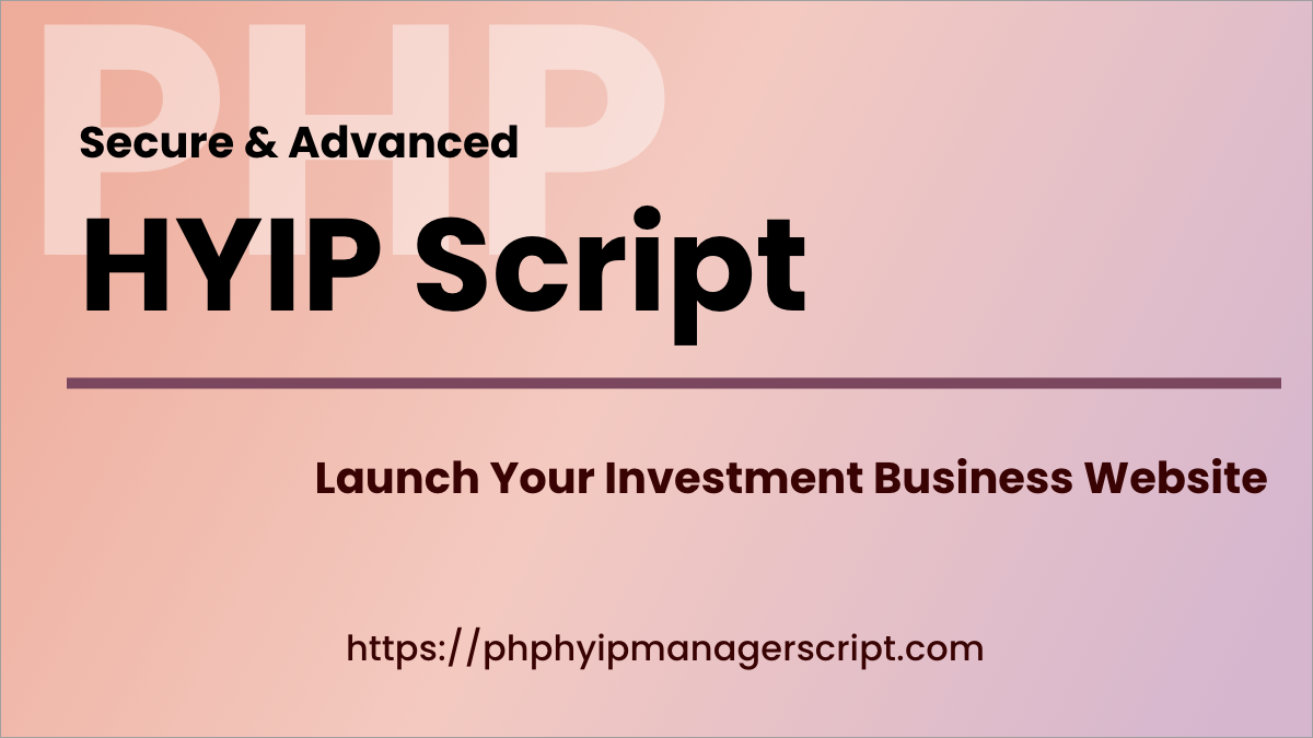 HYIP Script | HYIP Manager Script | HYIP Software | - NX