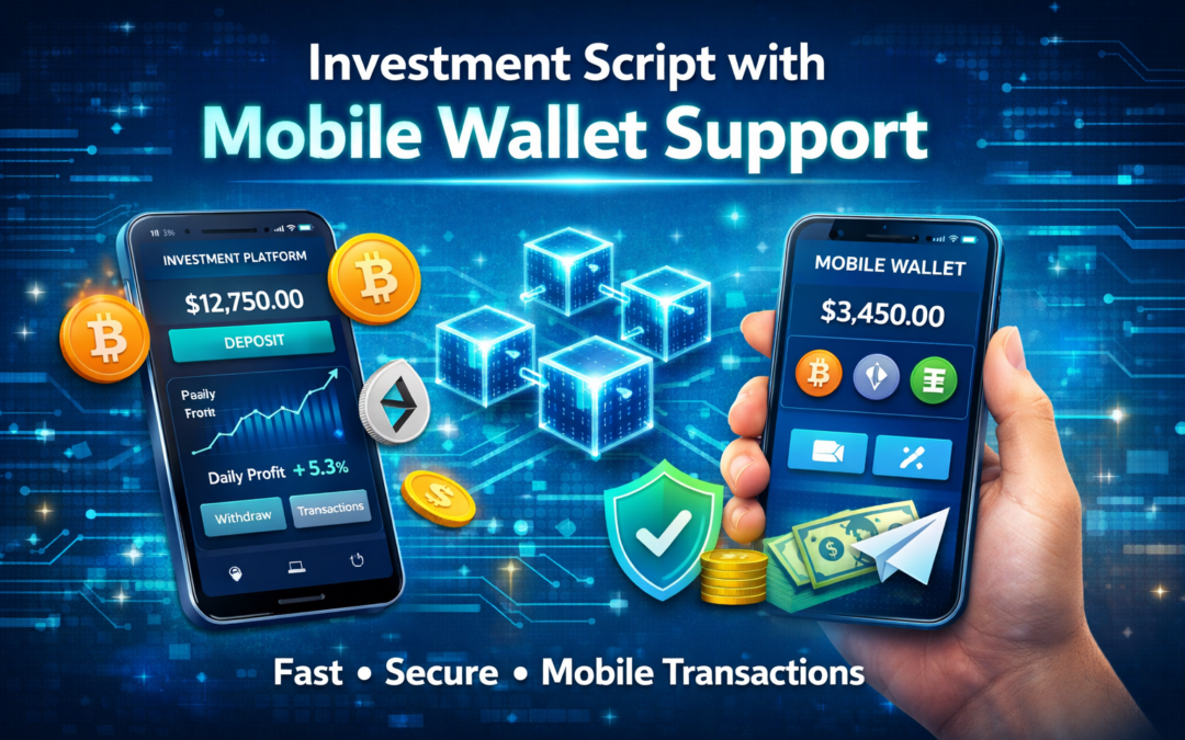 MOBILE-FIRST: Investment Script with Mobile Wallet Support (Capture 75% Traffic)