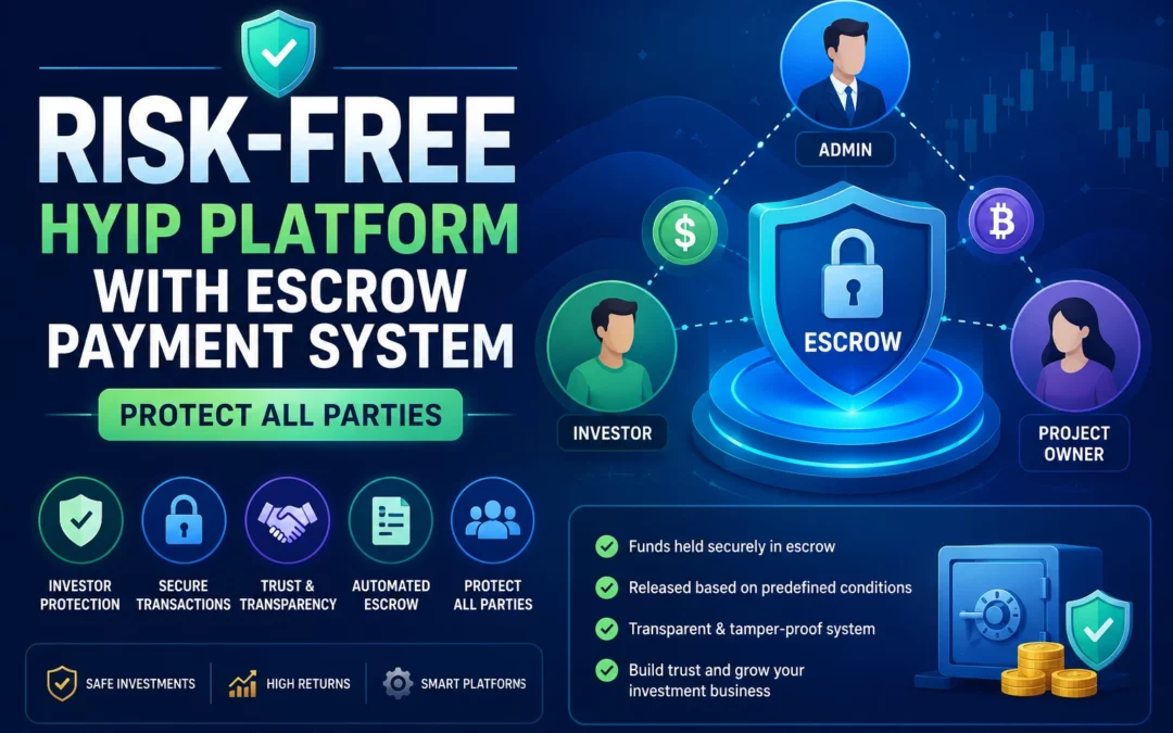 RISK-FREE: HYIP Platform with Escrow Payment System (Protect All Parties)